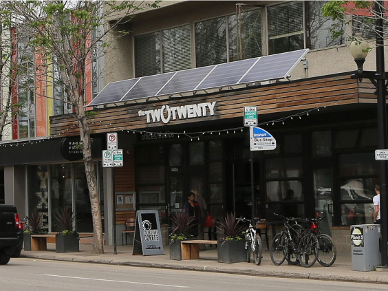 The SES Solar Co-Op has installed solar panels at the TwoTwenty building in Saskatoon. MICHELLE BERG/Saskatoon StarPhoenix